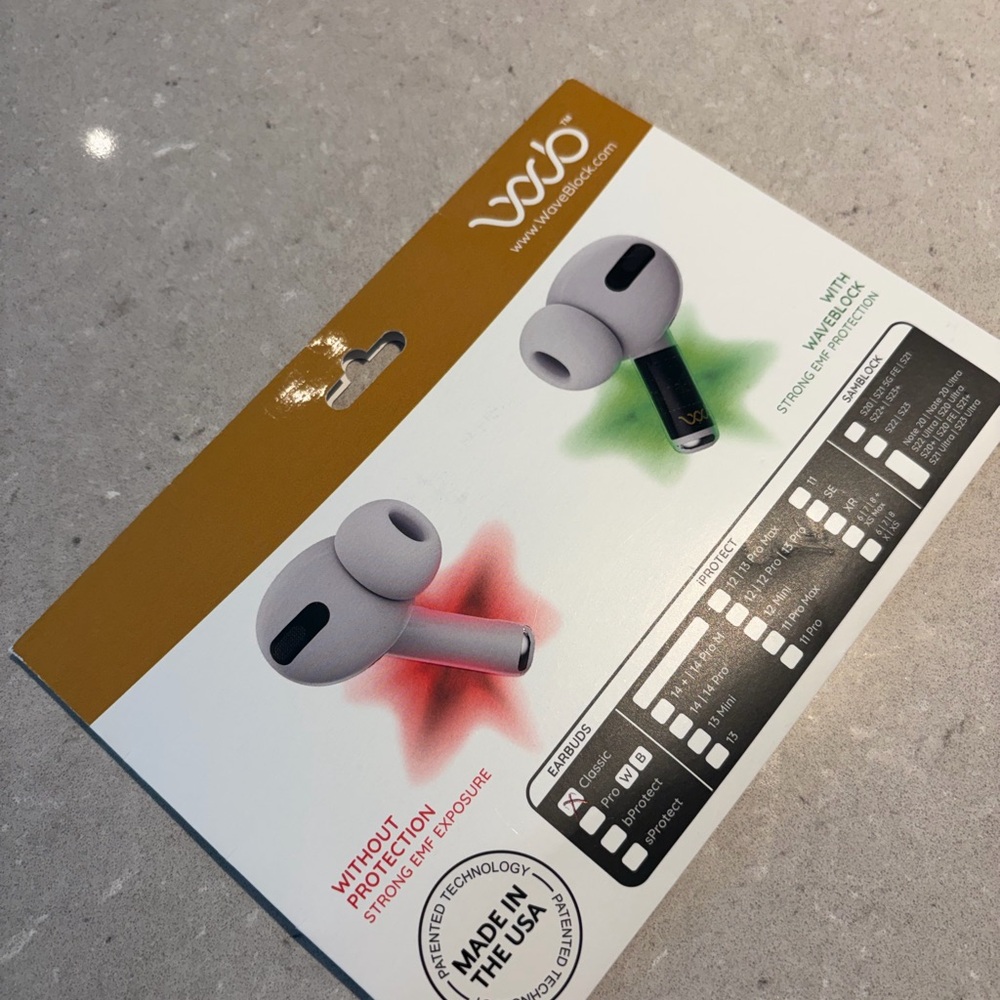 VOXO Earbud Covers with Red and Green Indicators EMF Blocker